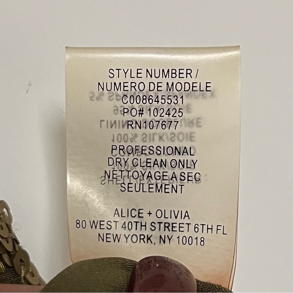 Alice + Olivia Paint The Town Gold Sequin Dress Womens Silk Disco Party SZ M NYE - Picture 8 of 9